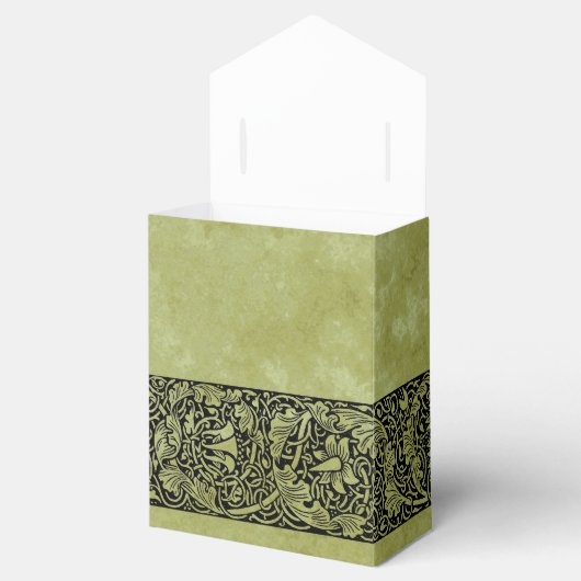 Vintage bruiloft, Victoriaans bloemenrol Bedankdoosjes (Geopend)