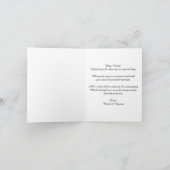 Vintage bruiloft, Victoriaans bloemenrol Bedankkaart (Binnen)