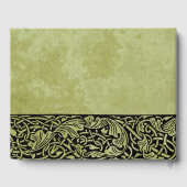 Vintage bruiloft, Victoriaans bloemenrol Gastenboek (Achterkant)