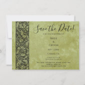 Vintage bruiloft, Victoriaans bloemenrol Kaart (Achterkant)