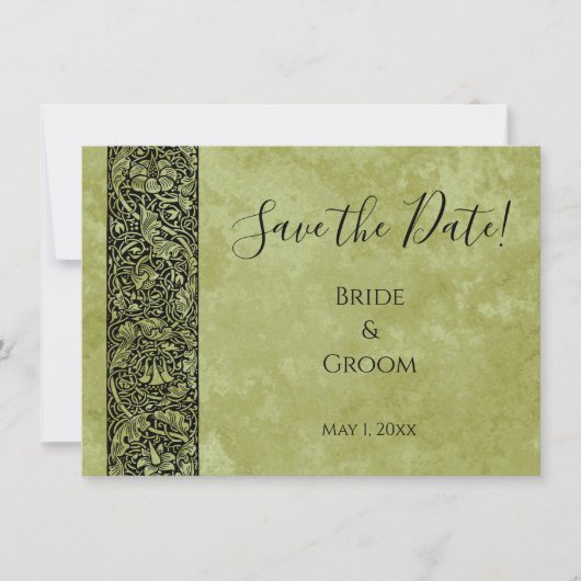 Vintage bruiloft, Victoriaans bloemenrol Kaart (Voorkant)