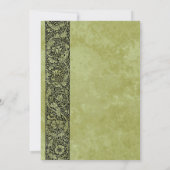 Vintage bruiloft, Victoriaans bloemenrol Kaart (Achterkant)