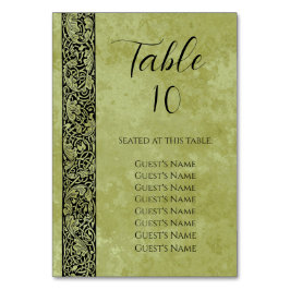 Vintage bruiloft, Victoriaans bloemenrol Kaart