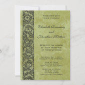 Vintage bruiloft, Victoriaans bloemenrol Kaart (Voorkant)