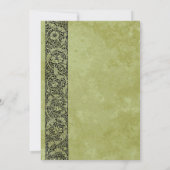 Vintage bruiloft, Victoriaans bloemenrol Kaart (Achterkant)