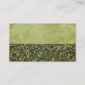 Vintage bruiloft, Victoriaans bloemenrol Plaatskaartje (Achterkant)