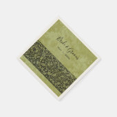 Vintage bruiloft, Victoriaans bloemenrol Servet (Hoek)