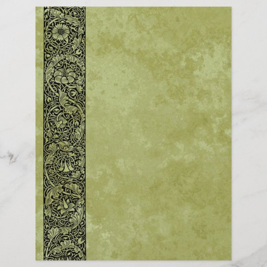 Vintage bruiloft, Victoriaans bloemenrolprogramma (Achterkant)