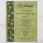 Vintage bruiloft, Victoriaans druivenstok programm (Voorkant)