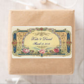 Vintage bruiloft wijn, waterfles etiket (Insitu)