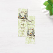Vintage Bruiloftsetiketten met Vogels Mini Visitekaartjes (Bureau)