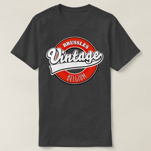Vintage Brussel België T-shirt (Design voorkant)