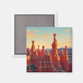 Vintage Bryce Canyon Utah Retro Reis Magneet (Voorkant / Achterkant)