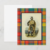 Vintage Buchanan Schotse Clansman Illustratie (Voorkant / Achterkant)
