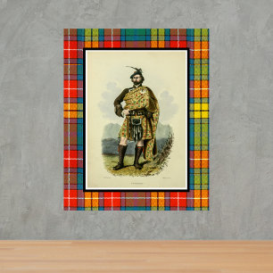 Vintage Buchanan Scottish Clansman Poster