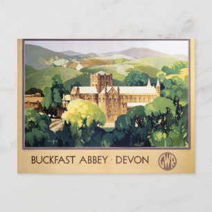 Vintage Buckfast Abbey Klooster British Railways Briefkaart