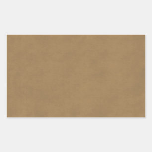 Vintage Buckskin lether Brown Parchment Sjabloon Rechthoekige Sticker