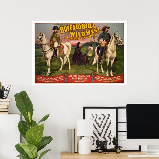 VINTAGE Buffalo Bill POSTER (Thuiskantoor)