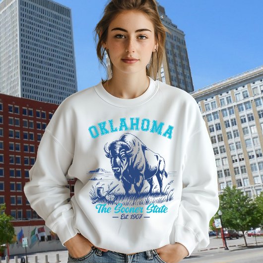 Vintage Buffalo Oklahoma Souvenir Design Trui