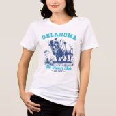 Vintage Buffalo Oklahoma Souvenir  Tri-Blend Shirt (Voorkant)
