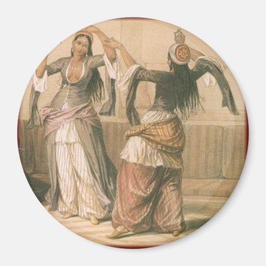 "Vintage Buikdanser" Magneet (Voorkant)