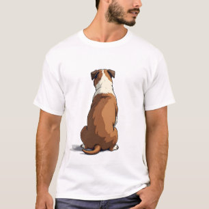 Vintage Bulldog Achteraanzicht Illustratie Hond Li T-shirt