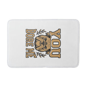 Vintage Bulldog Je Verveelt Me Grappig Hond Ontwer Badmat