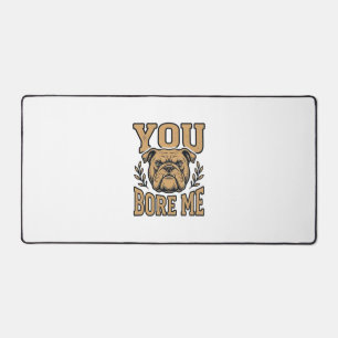 Vintage Bulldog Je Verveelt Me Grappig Hond Ontwer Bureaumat