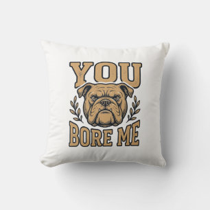 Vintage Bulldog Je Verveelt Me Grappig Hond Ontwer Kussen