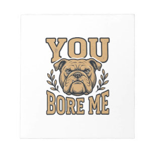 Vintage Bulldog Je Verveelt Me Grappig Hond Ontwer Notitieblok