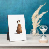 Vintage Bulldog Rear View Illustration Dog Lover G Fotoplaat (Zijkant)