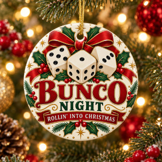 Vintage Bunco Christmas Ornament