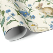 Vintage Bunnies | Easter Wrapping Paper Cadeaupapier (Rol Hoek)