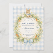 Vintage Bunny Garden Baby Shower Kaart (Voorkant)