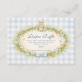 Vintage Bunny Garden Diapper Raffle Informatiekaartje (Voorkant)