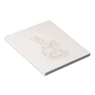 Vintage Bunny Girl Notitieblok, Bloem Konijn Schri Notitieblok