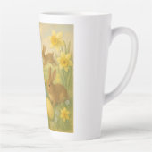 Vintage Bunny/Rabbit Easter Egg/Spring  Latte Mok (Rechts)