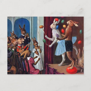 Vintage Bunny Show Briefkaart