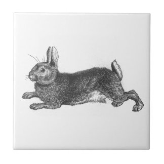 Vintage Bunny Tile Tegeltje