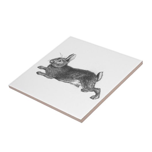Vintage Bunny Tile Tegeltje (Zijkant)