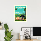 Vintage Burbank California Poster (Thuiskantoor)