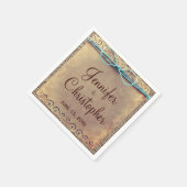 Vintage Burlap Wedding Napkin in Rustisch land Servet (Hoek)