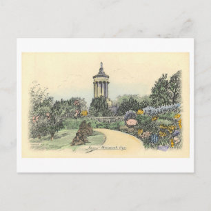 Vintage Burns-monument, Ayr, Schotland, Briefkaart