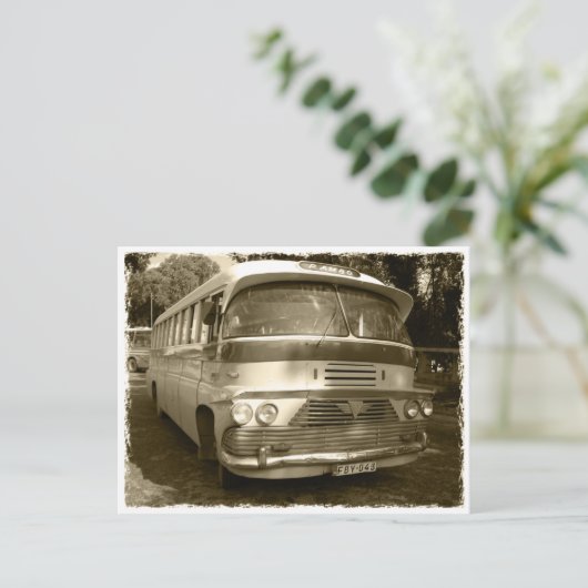 Vintage Bus at Malta Briefkaart (Staand voorkant)