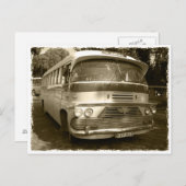 Vintage Bus at Malta Briefkaart (Voorkant / Achterkant)