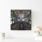 vintage bus clock vierkante klok (Huis)