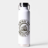 Vintage Bus Eindeloos Plan Waterfles (Voorkant)