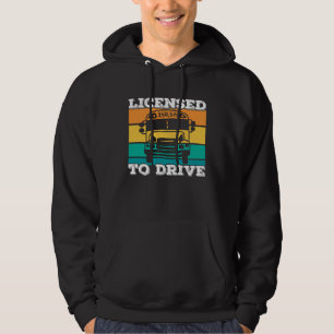 Vintage Buschauffeur Gecertificeerd om te Rijden Hoodie