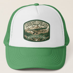 Vintage Bush Pilot Wilderness Vliegen Trucker Pet