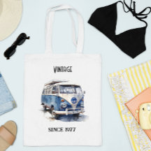 Vintage busje in Delfts Blauw aanpasbaar
